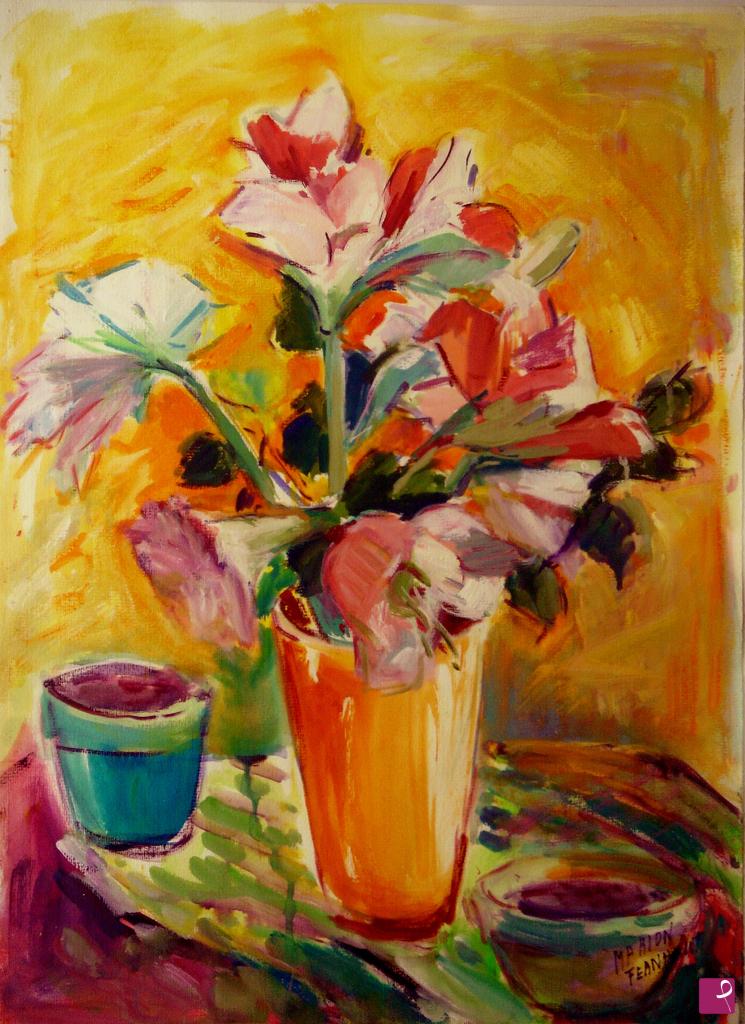 quadri in vendita online -  Fiori in vaso
