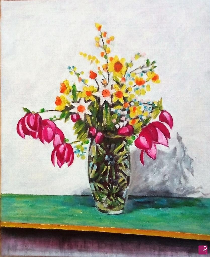 quadri in vendita online - FIORI IN VASO (2017)