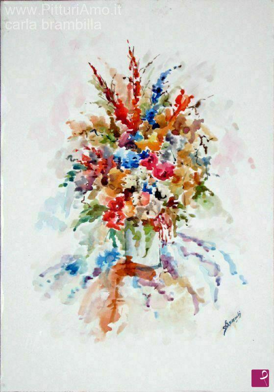 quadri in vendita online - fiori in vaso