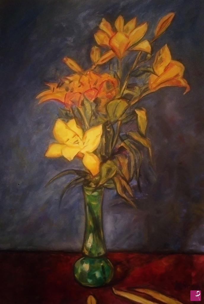 quadri in vendita online - fiori in vaso