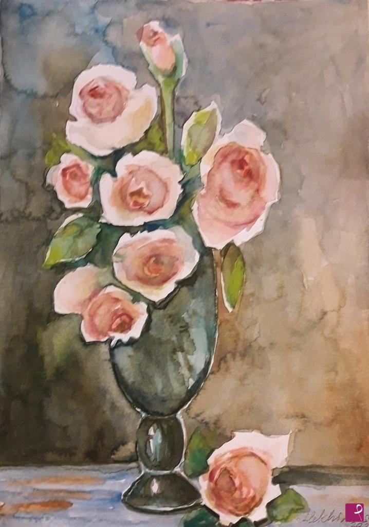 quadri in vendita online - Fiori in vaso 
