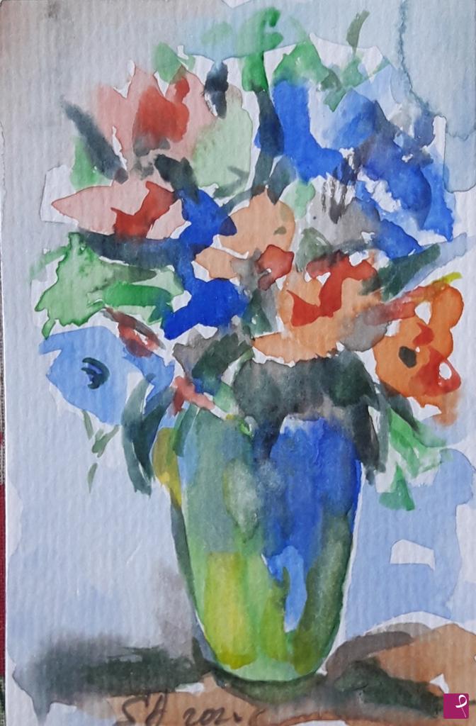 quadri in vendita online - Fiori in vaso