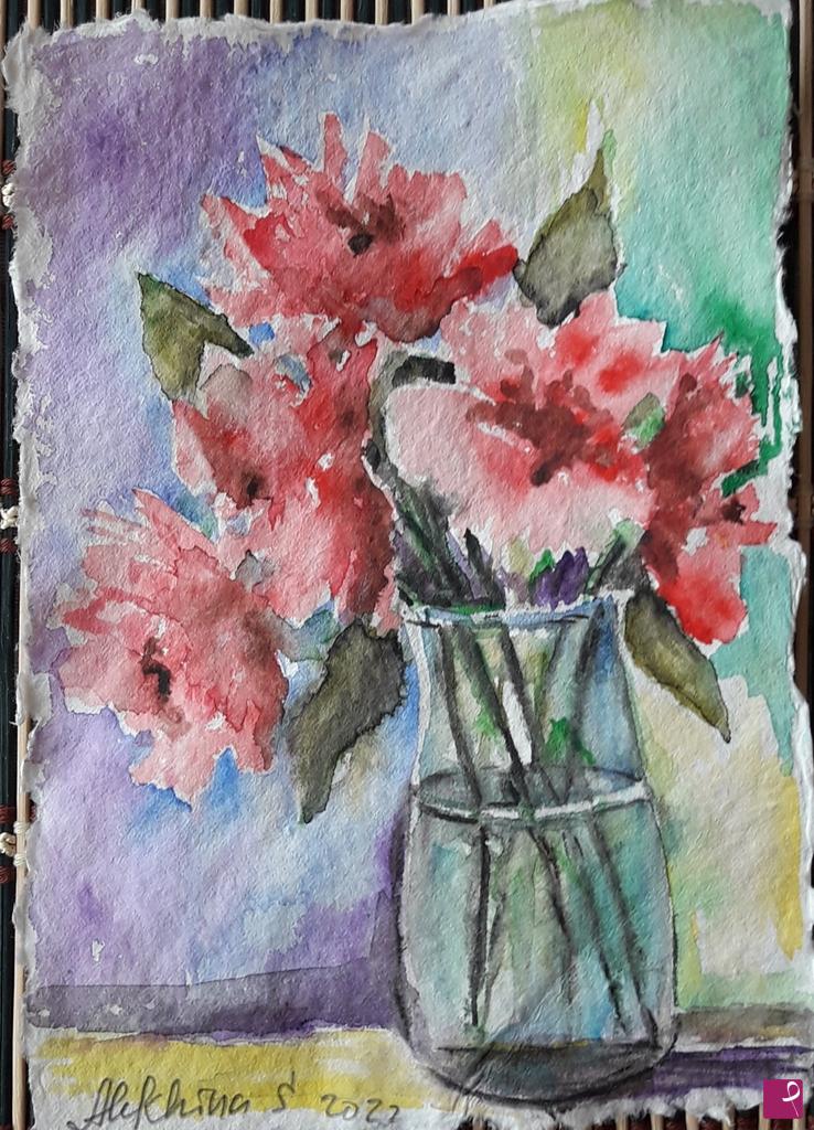quadri in vendita online - Fiori in vaso 