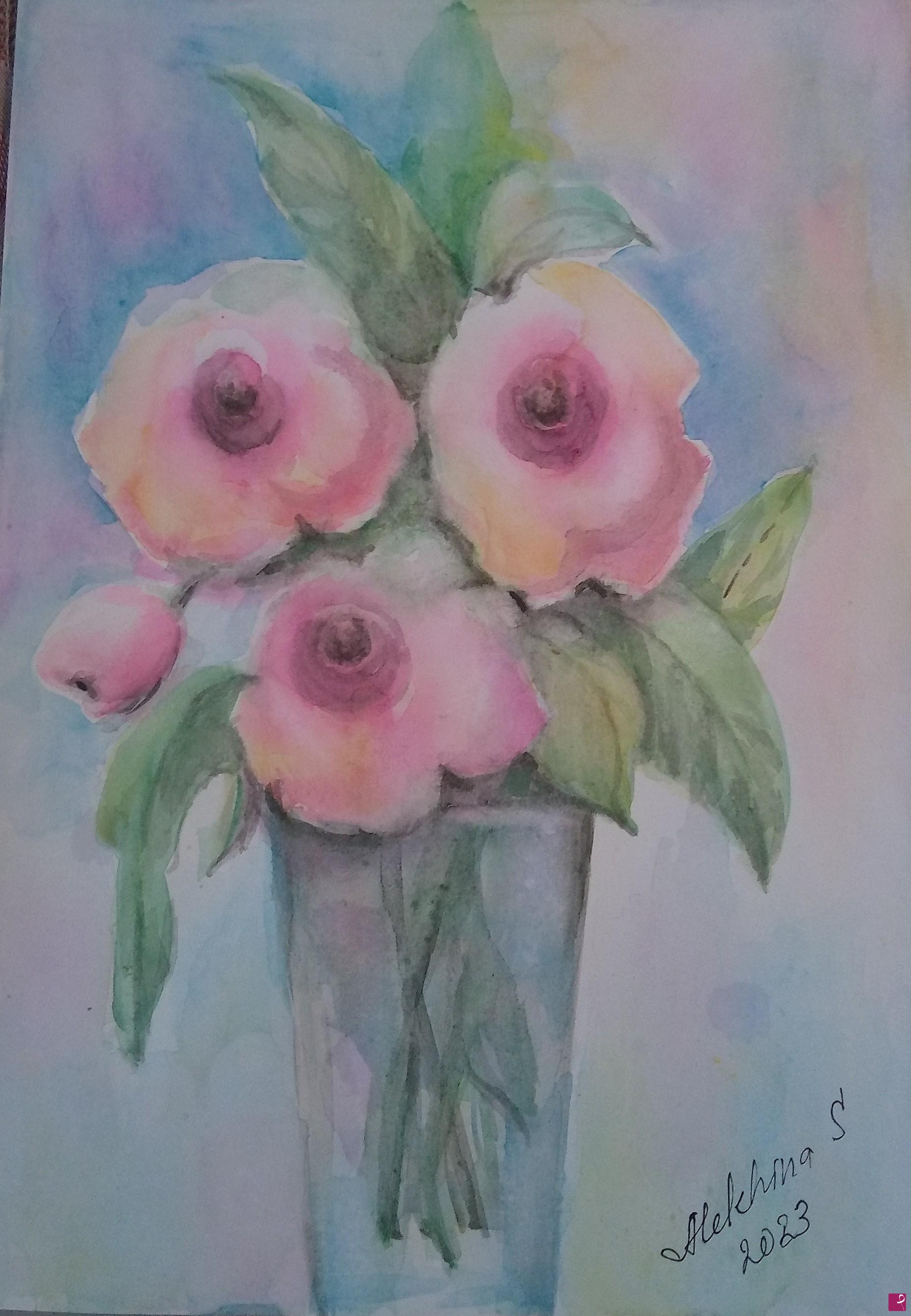 quadri in vendita online - Fiori in vaso 