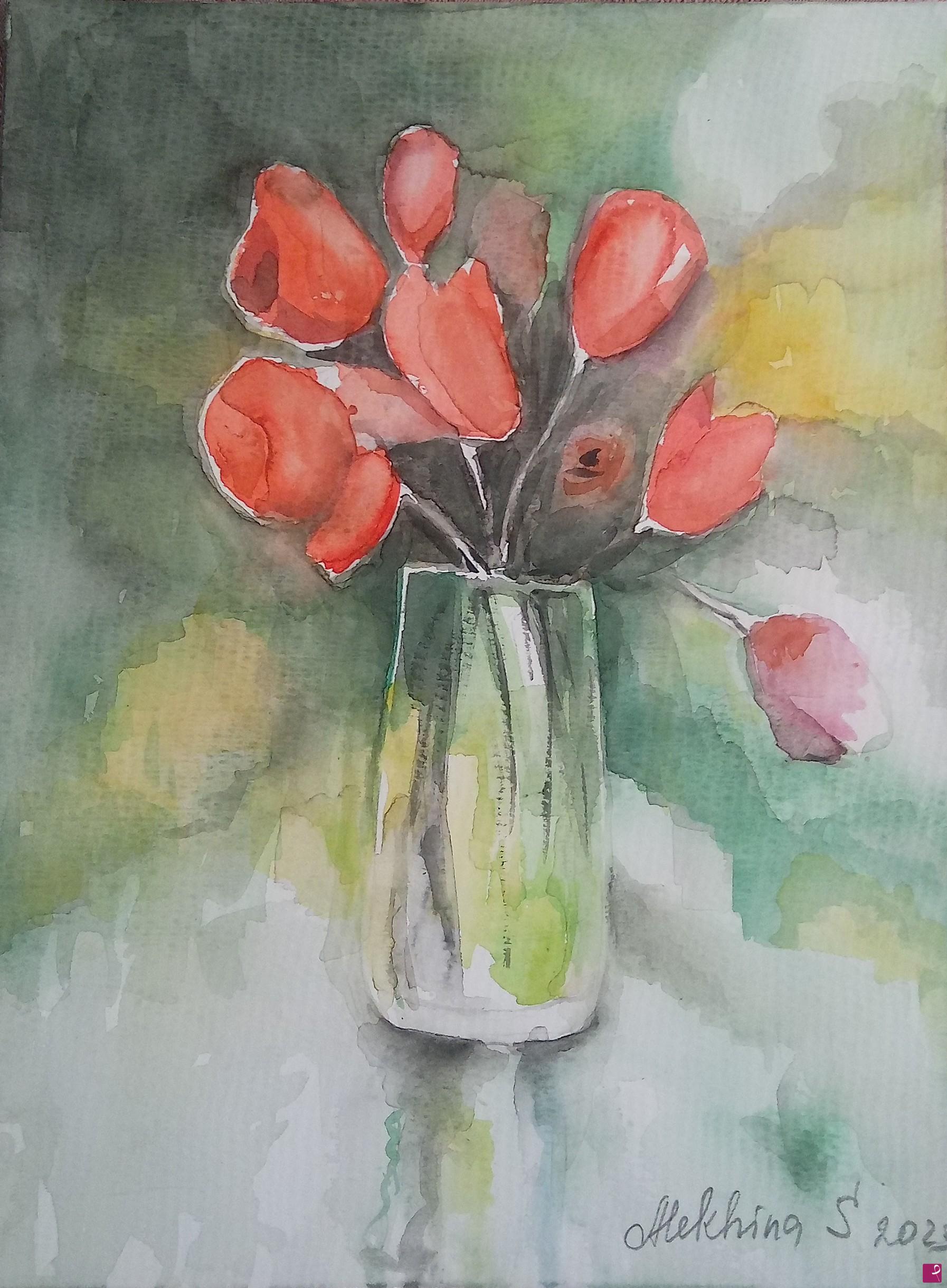 quadri in vendita online - Fiori in vaso 