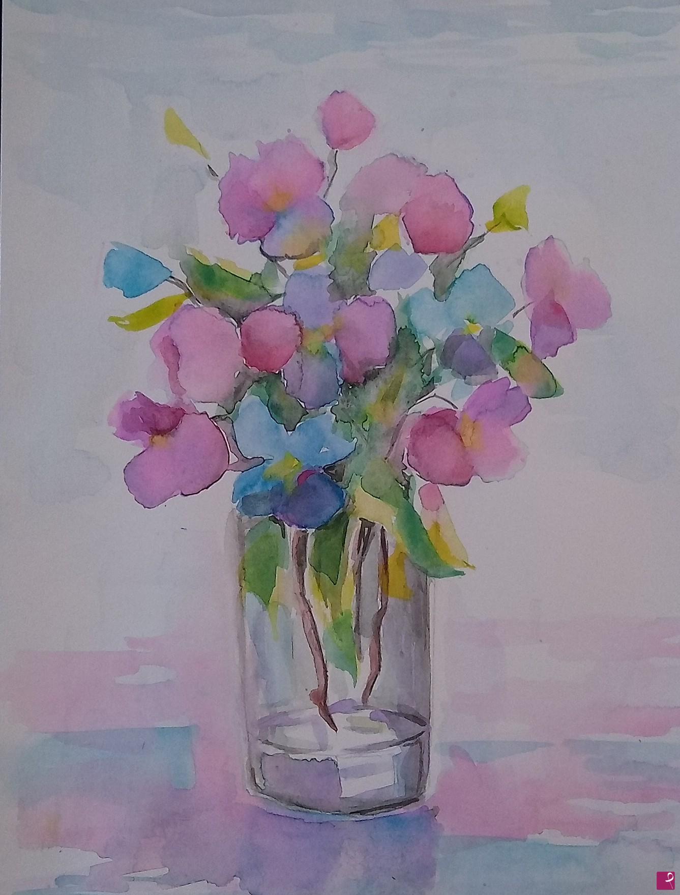 quadri in vendita online - Fiori in vaso 
