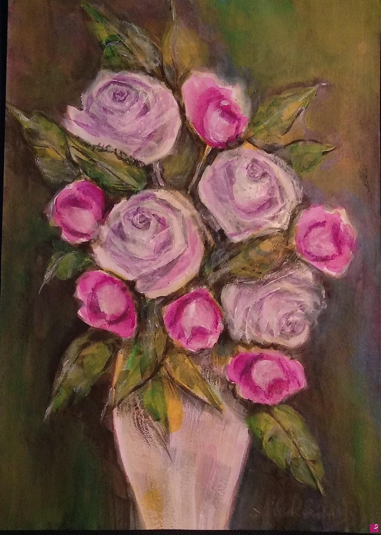 quadri in vendita online - Fiori in vaso 