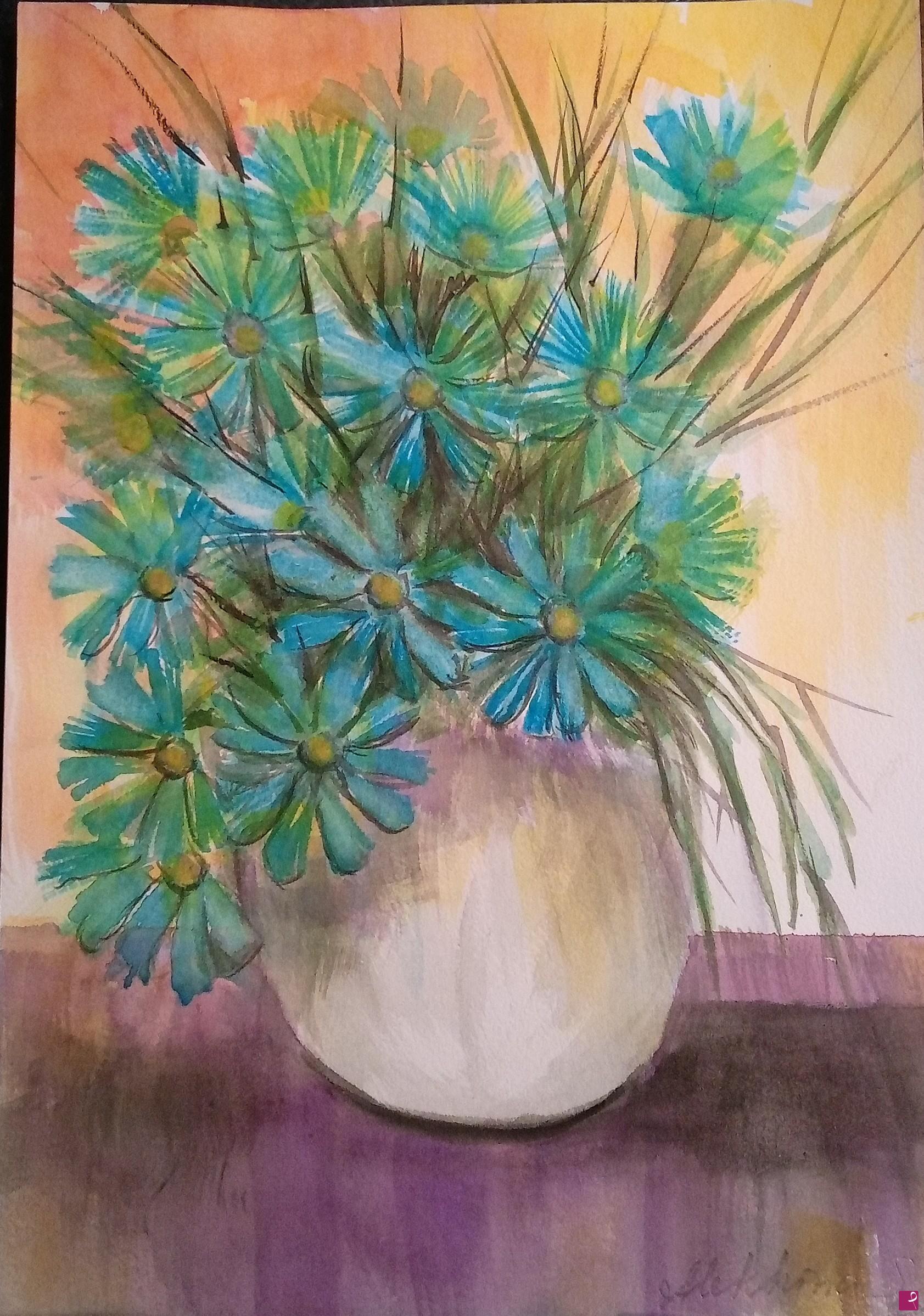 quadri in vendita online - Fiori in vaso 