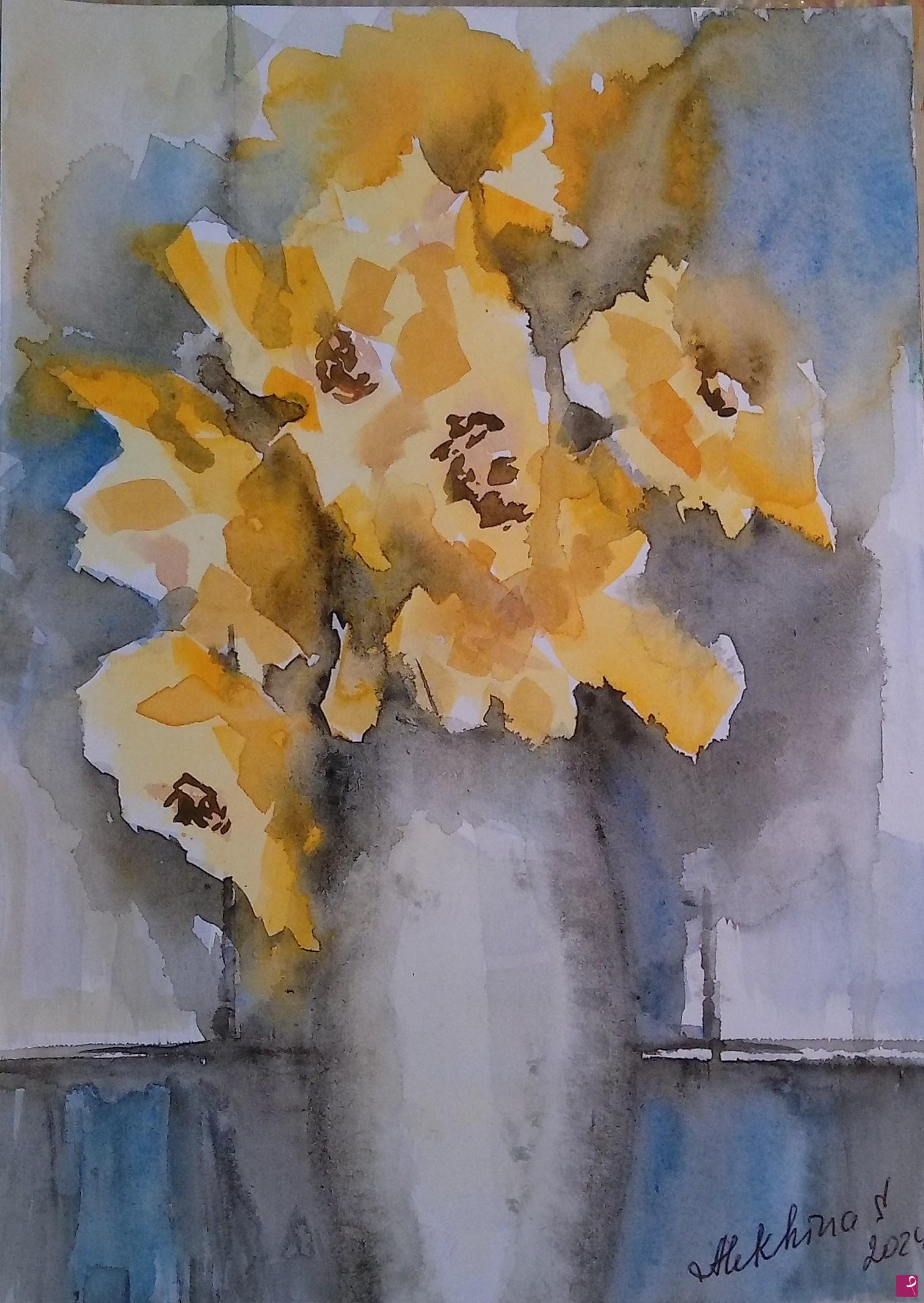 quadri in vendita online - Fiori in vaso 