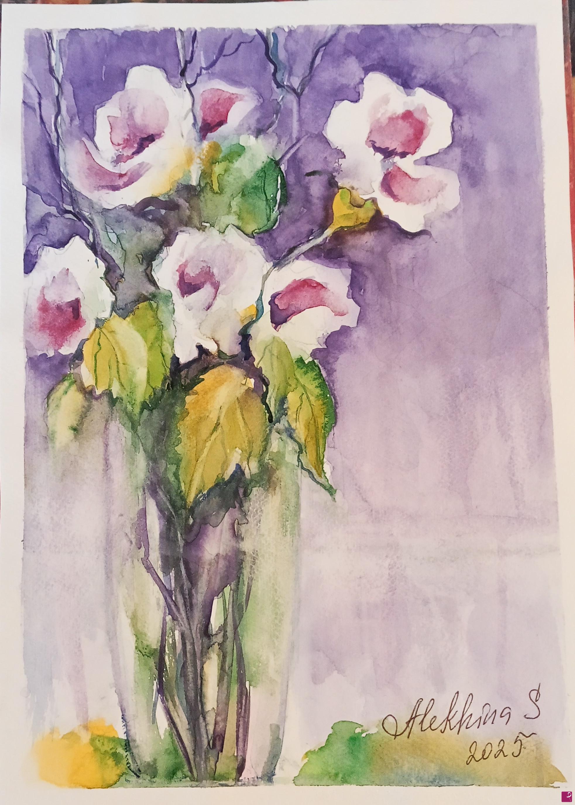 quadri in vendita online - Fiori in vaso