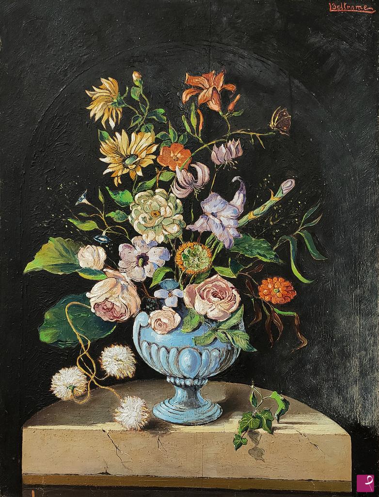 quadri in vendita online - FIORI IN VASO ANTICO