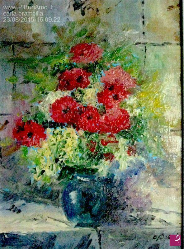 quadri in vendita online - fiori in vaso su tavolo