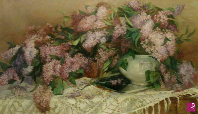 quadri in vendita online - Fiori lilla