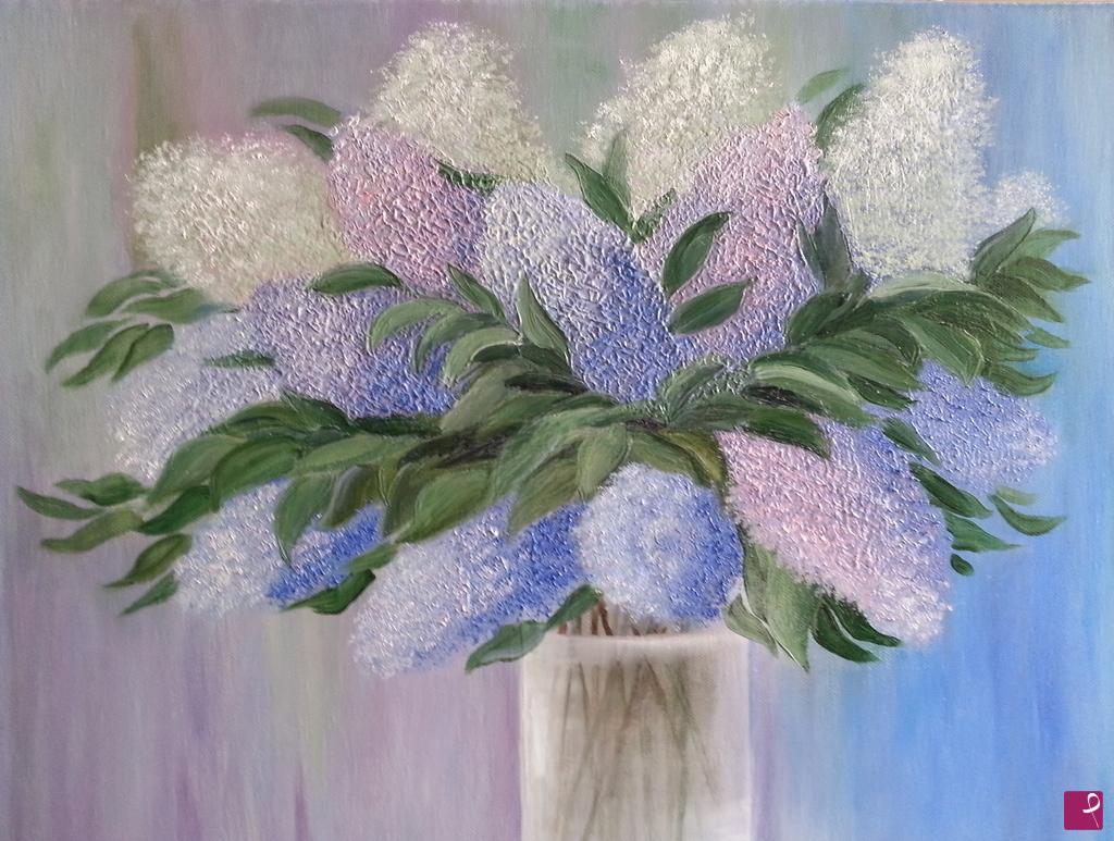 quadri in vendita online - Fiori lillà