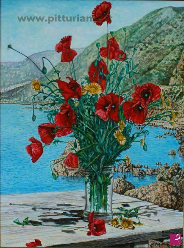 quadri in vendita online - Fiori mediterranei