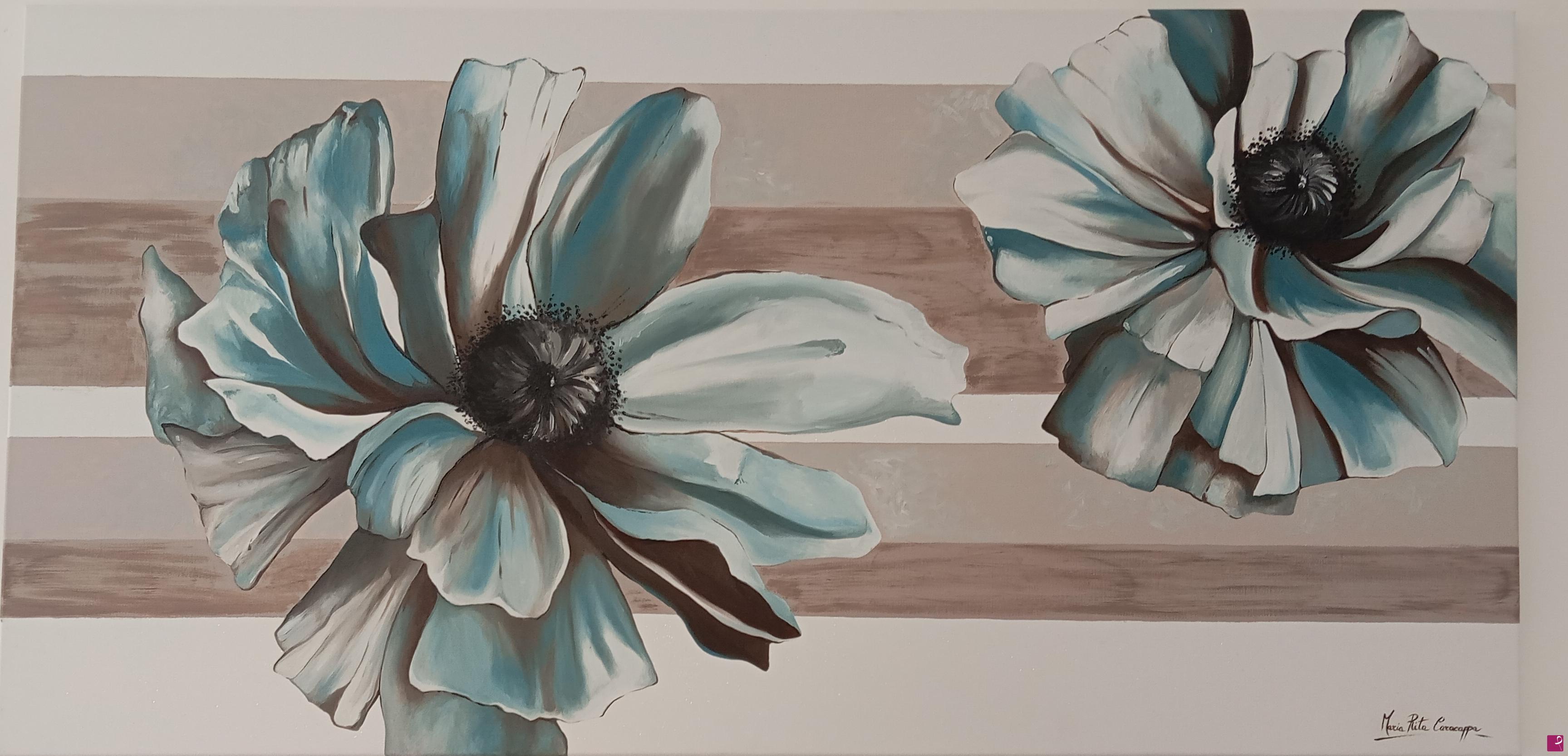 quadri in vendita online - Fiori ottanio 