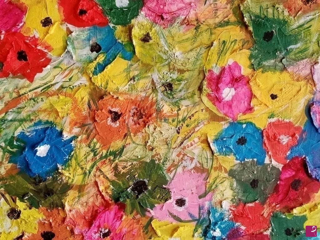quadri in vendita online - Fiori Polimaterici 
