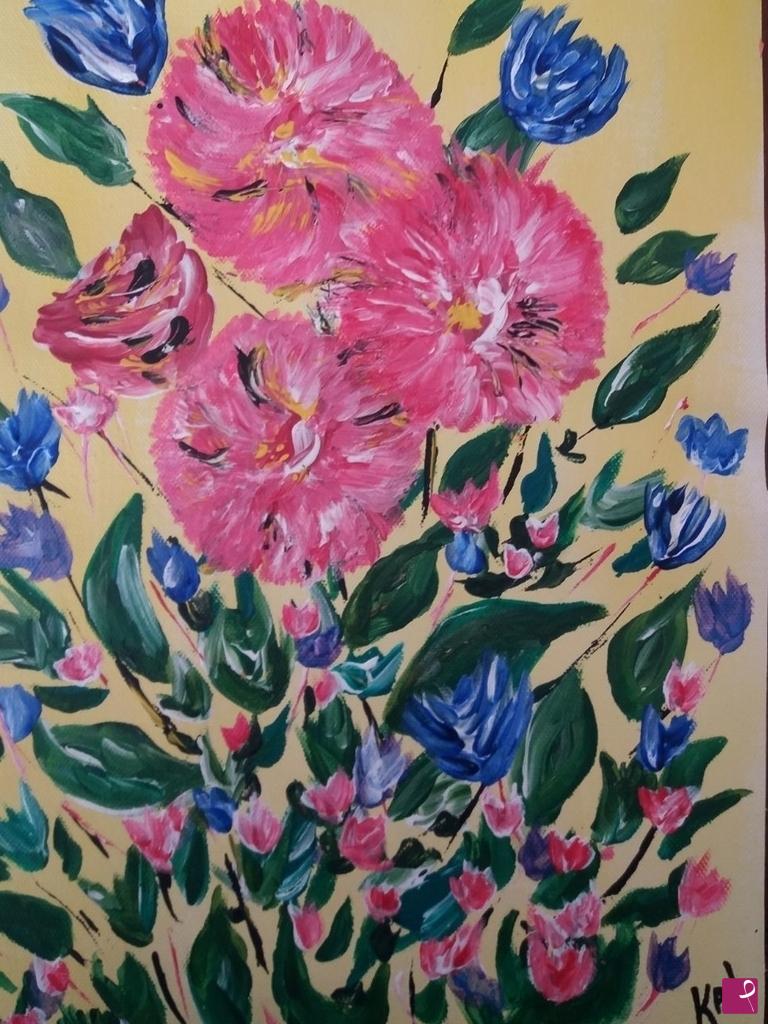 quadri in vendita online - Fiori rosa