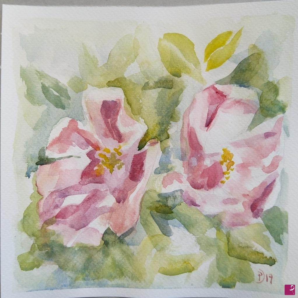 quadri in vendita online - Fiori rosa