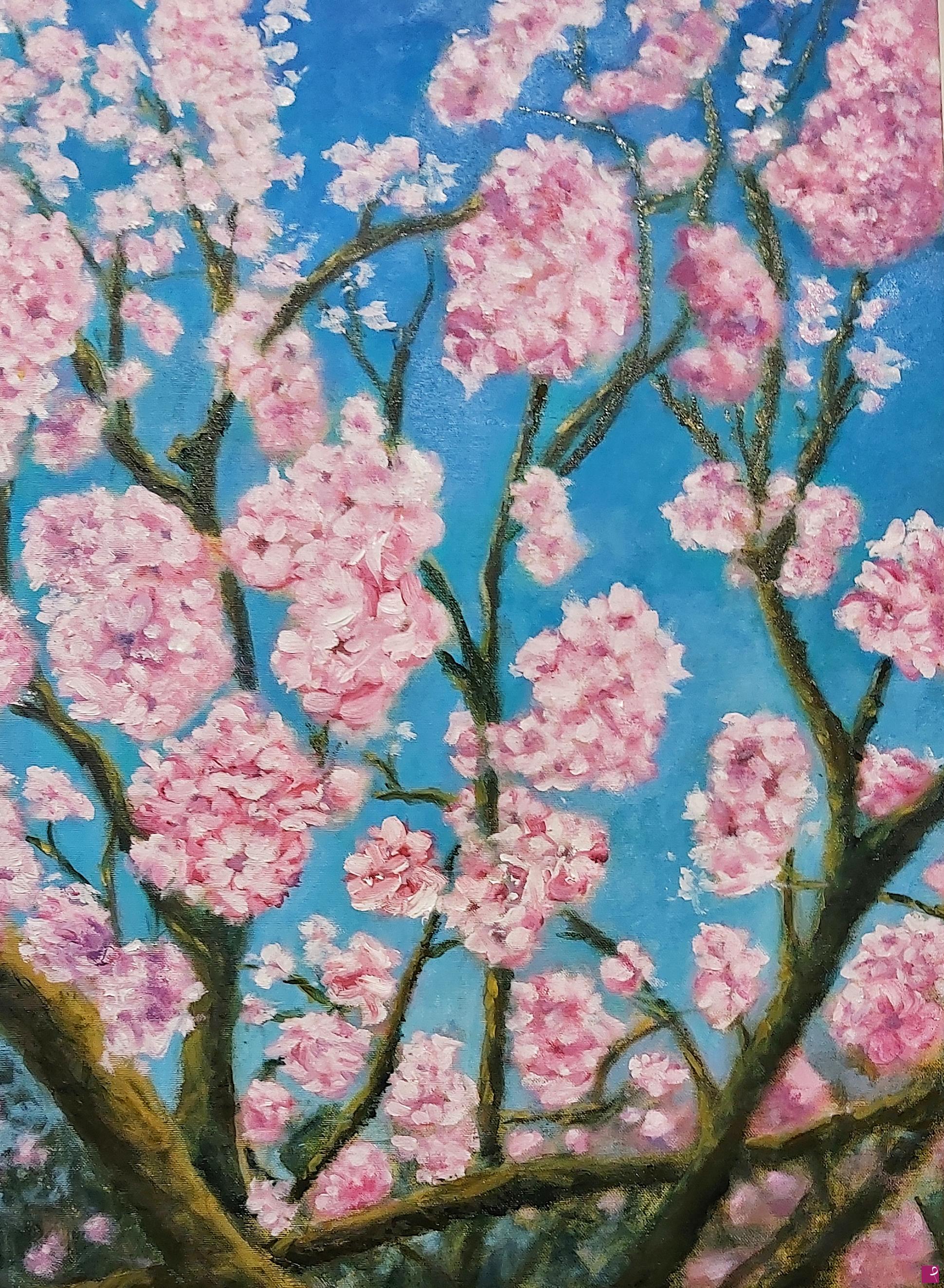 quadri in vendita online - Fiori rosa... fiori di pesco - rif. LG-185-CL/OT50X70-V/2024