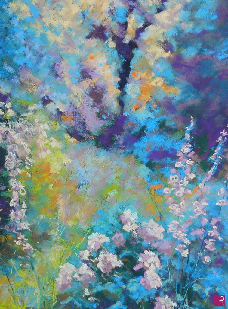 quadri in vendita online - Fiori rosa in giardino - 193