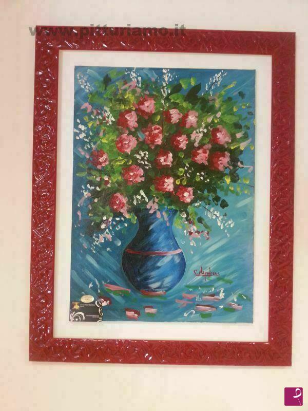 quadri in vendita online - Fiori rossi