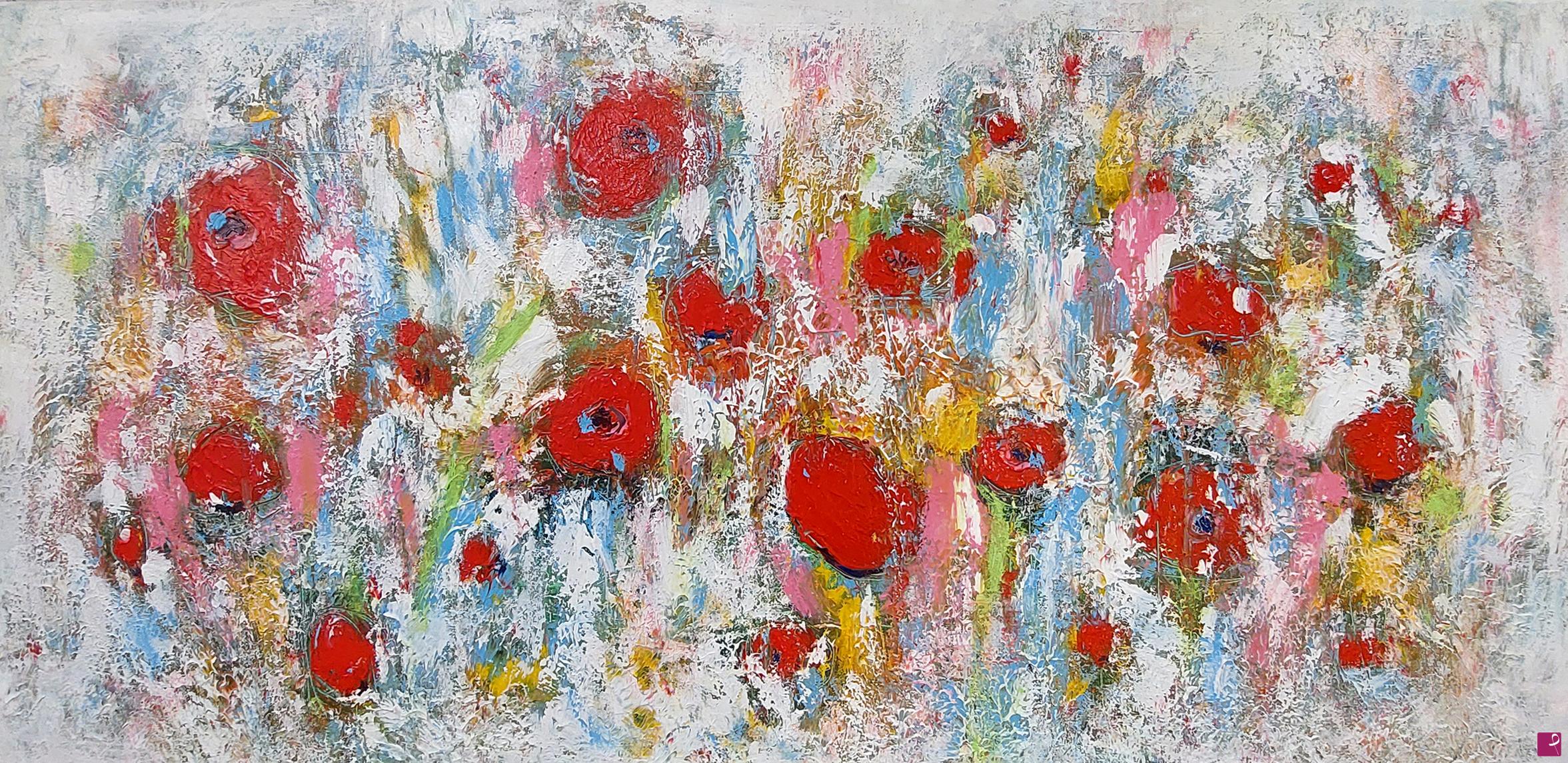 quadri in vendita online - Fiori rossi