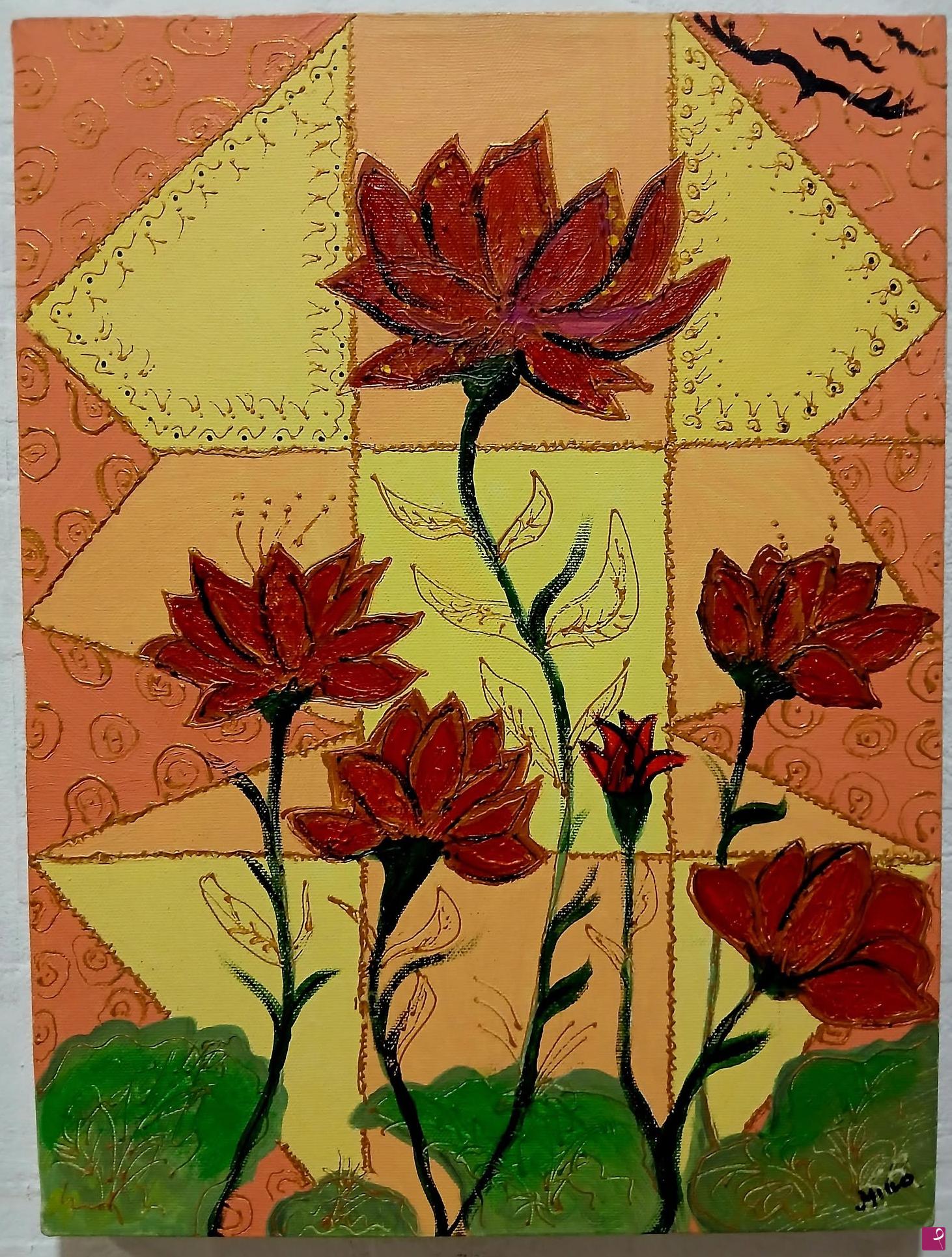 quadri in vendita online - FIORI ROSSI