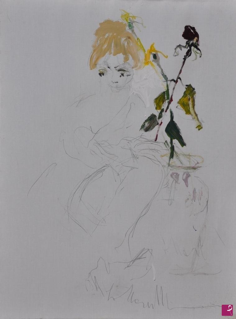 quadri in vendita online -  Fiori tra le sue foglie / Flowers among its leaves