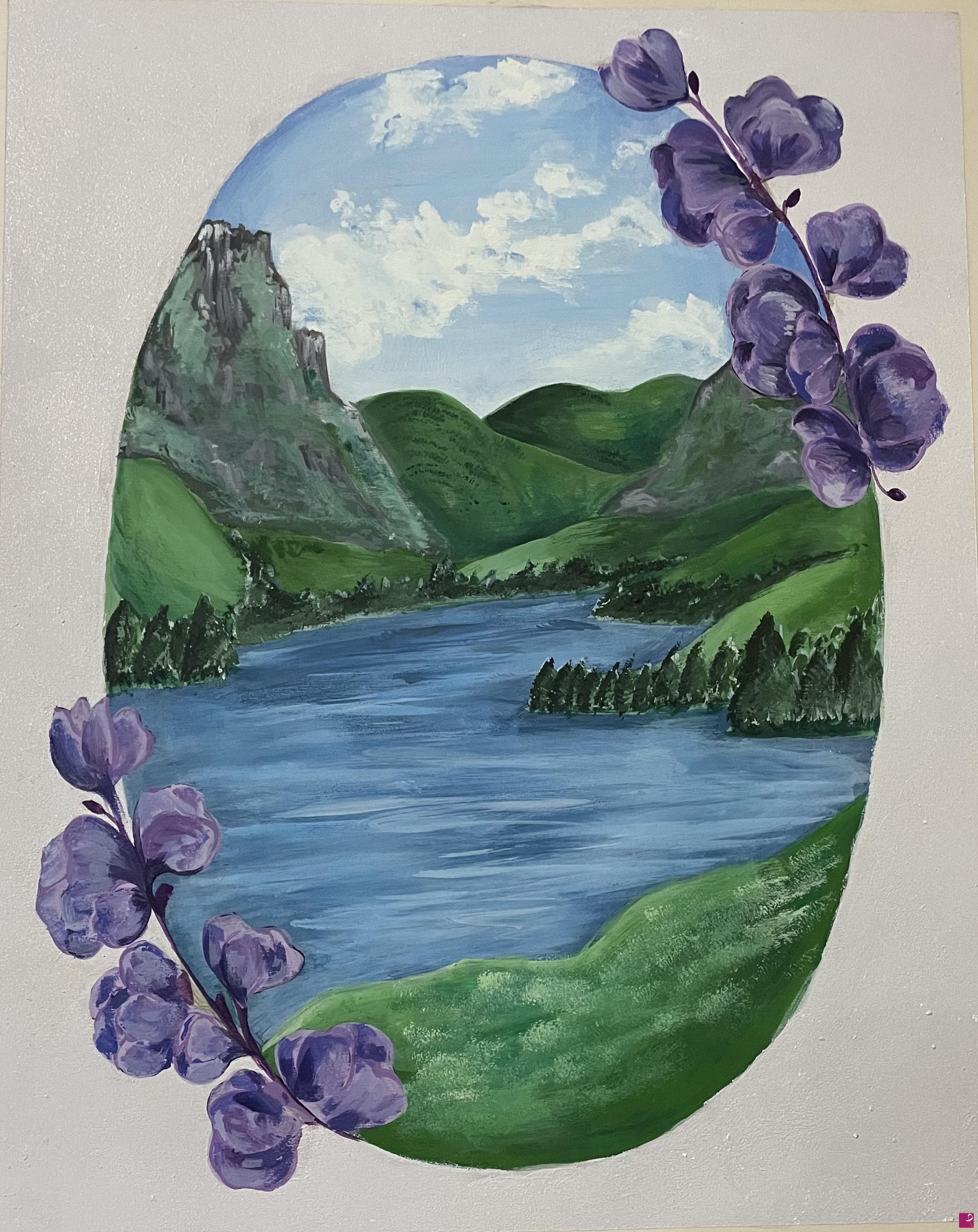 quadri in vendita online - Fiori viola