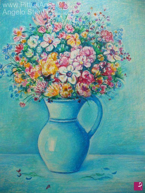 quadri in vendita online - Fiori(Armonia in azzurro)