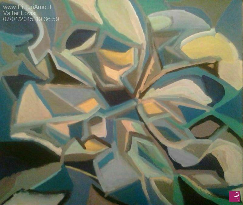 quadri in vendita online - Fiorire dal ghiaccio 70 x 60 (astrazione)