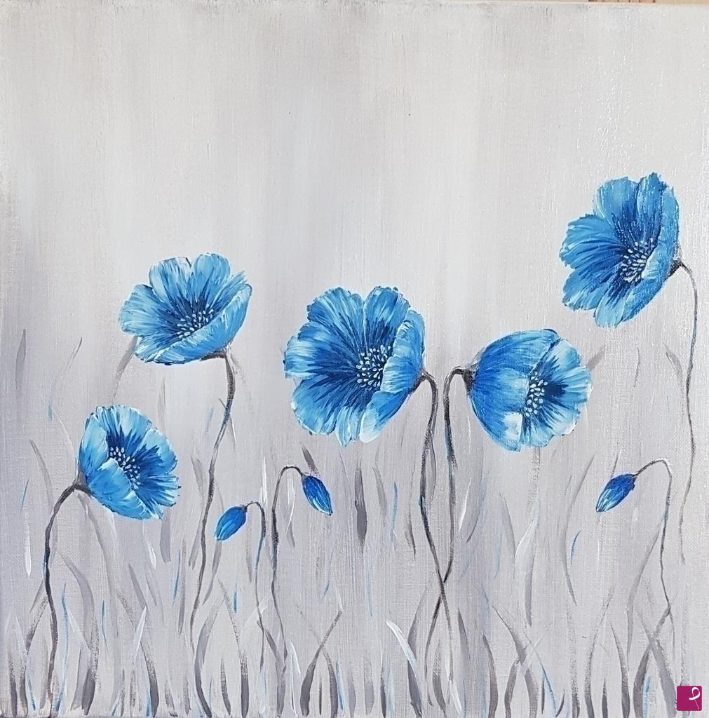 quadri in vendita online - "Fioritura Blu"
