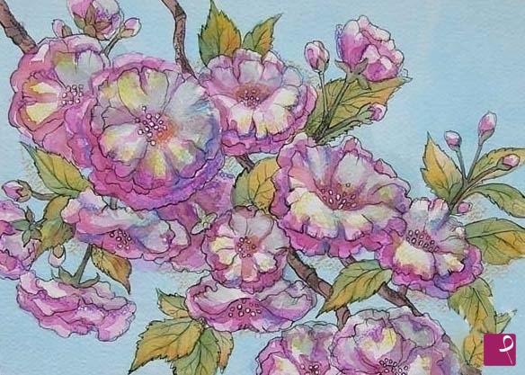 quadri in vendita online - Fioritura di alberi di sakura 