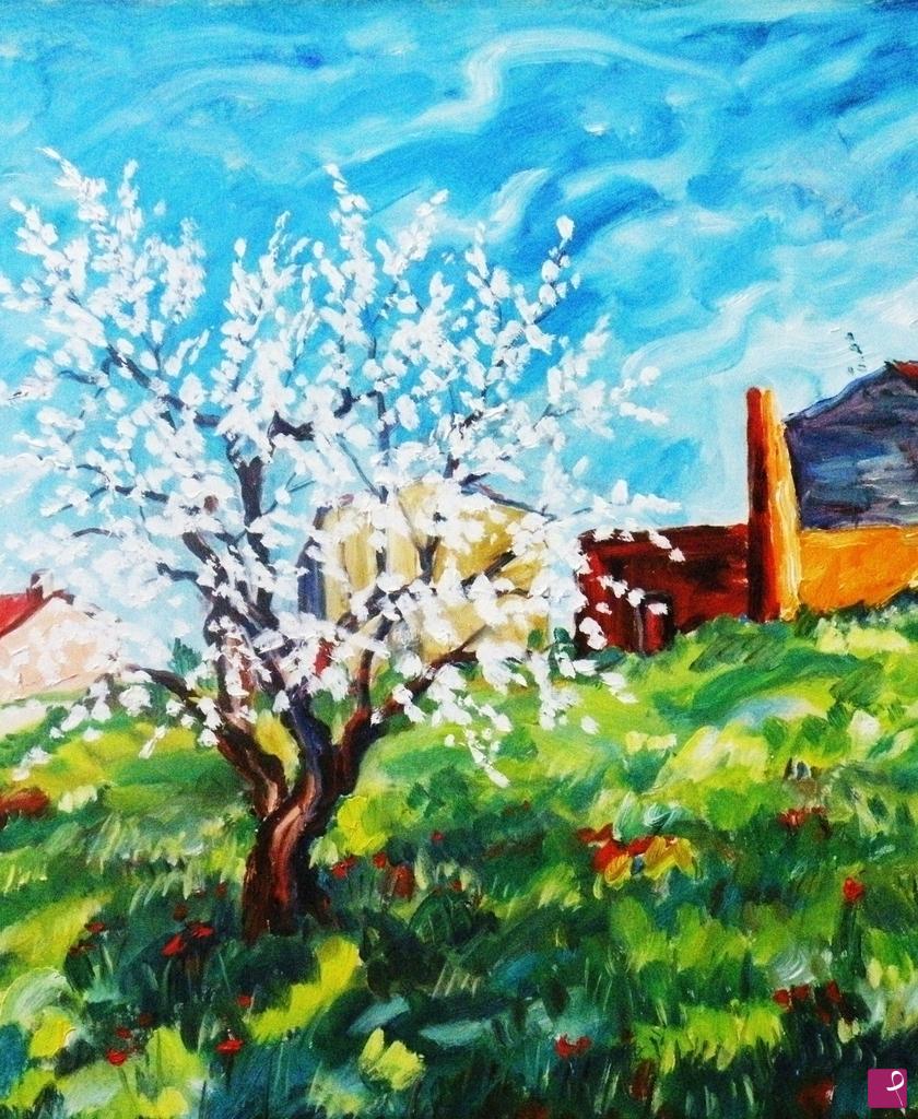 quadri in vendita online - FIORITURA IN COLLINA 