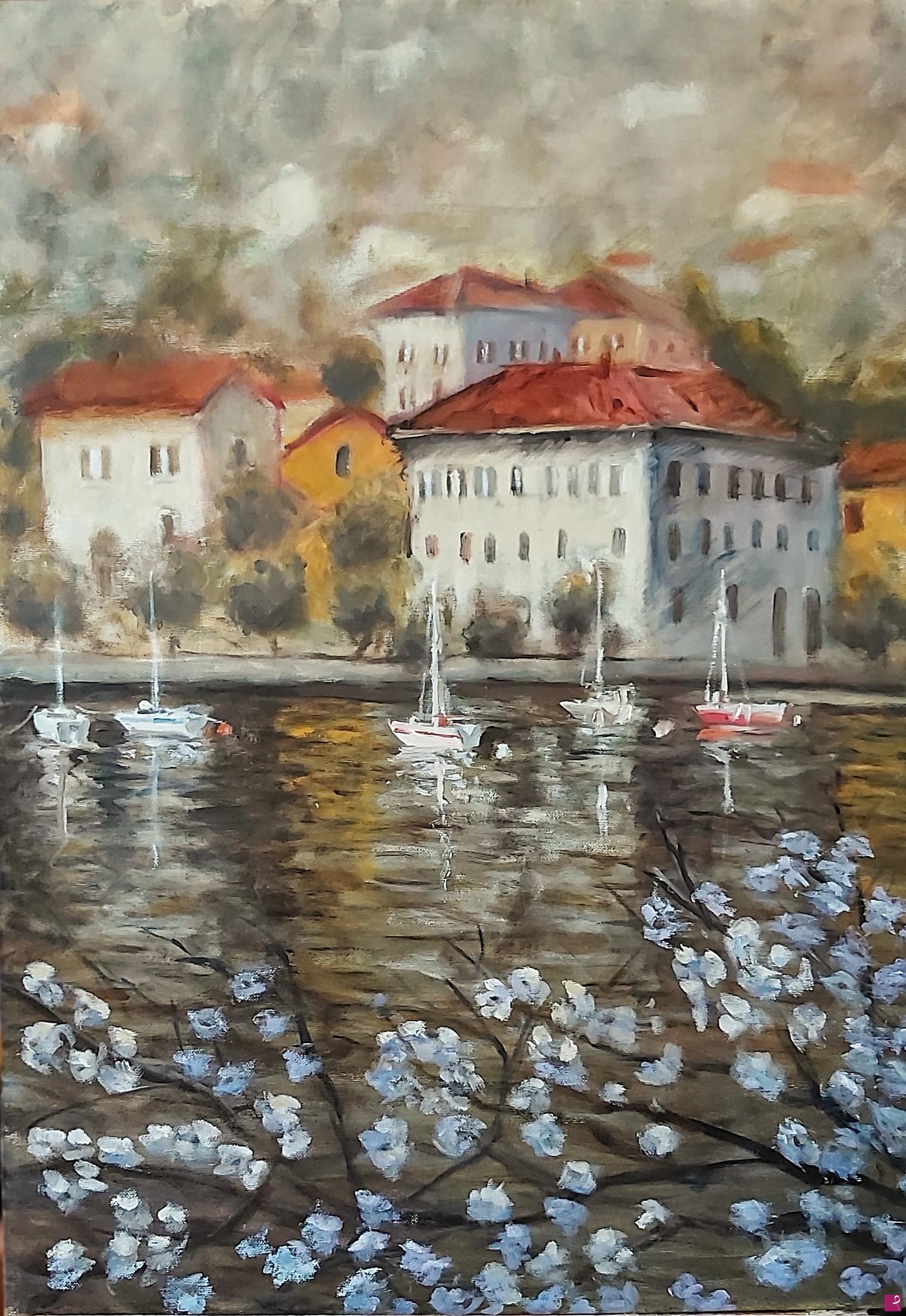 quadri in vendita online - Fioritura sul Lago - Rif. LG-202-CL/OT50X70-V/2025