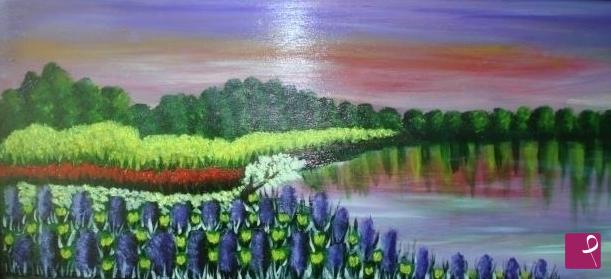 quadri in vendita online - FIORITURE AL TRAMONTO