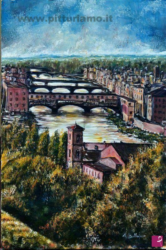 quadri in vendita online - FIRENZE PONTE VECCHIO