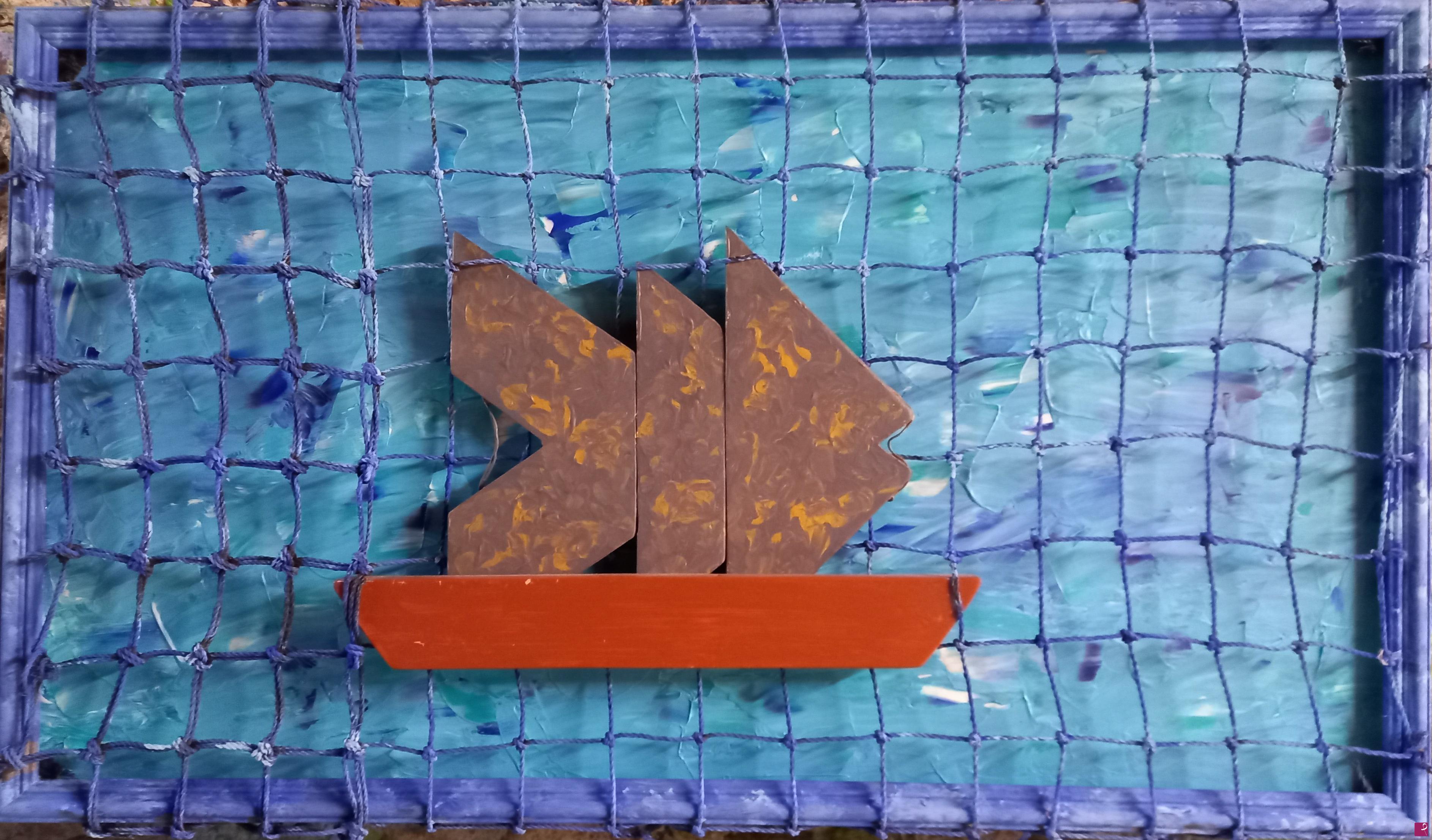 quadri in vendita online - fish in ship