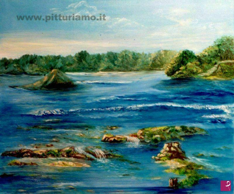 quadri in vendita online - Fiume azzurro