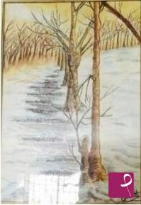 quadri in vendita online - fiume con neve