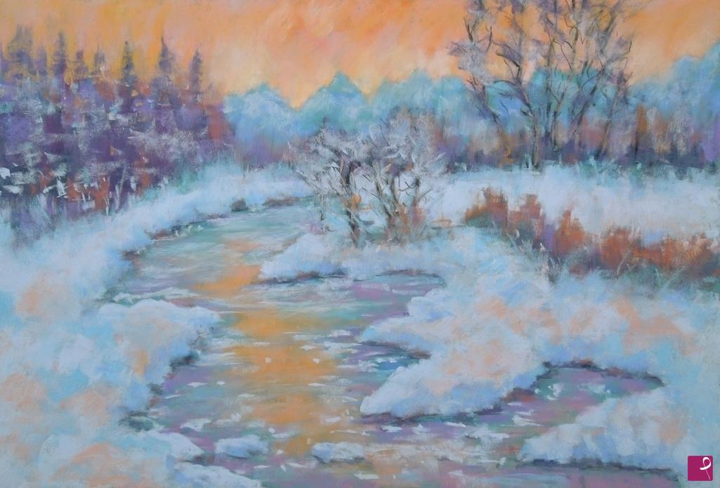 quadri in vendita online - Fiume d'inverno - 10