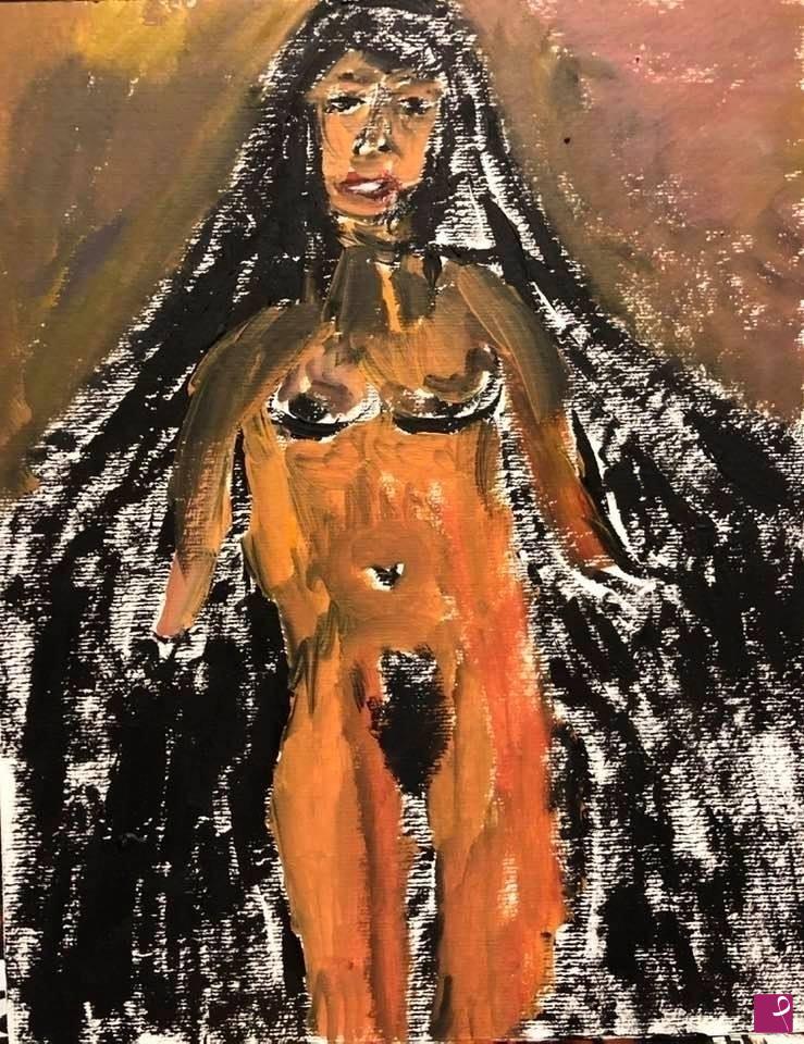 quadri in vendita online - Flamencheira desnuda