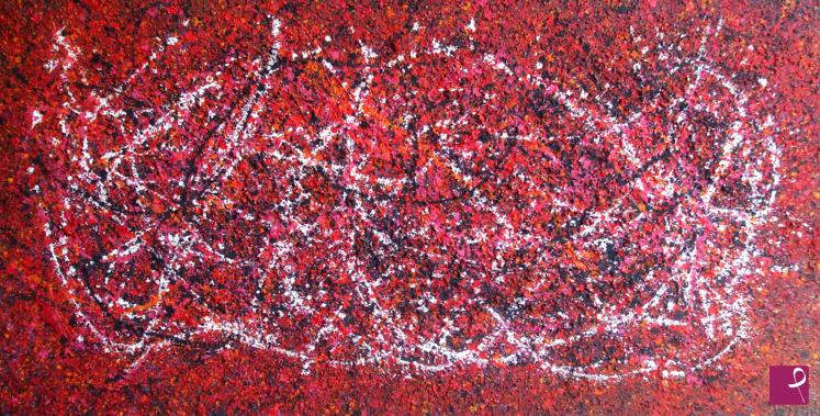 quadri in vendita online - "Flamenco Dripping" 60 x 120