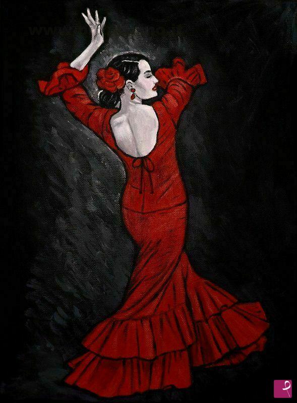 quadri in vendita online - flamenco gitana gypsy