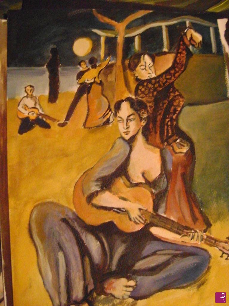 quadri in vendita online - Flamenco notturno