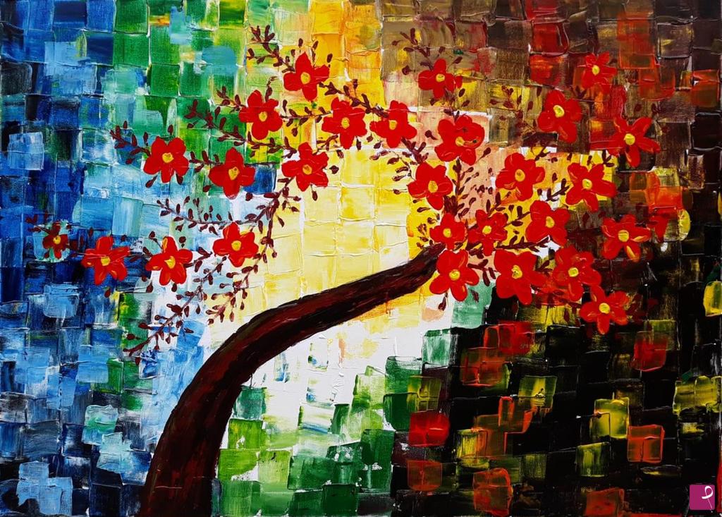 quadri in vendita online - Flash of flowers