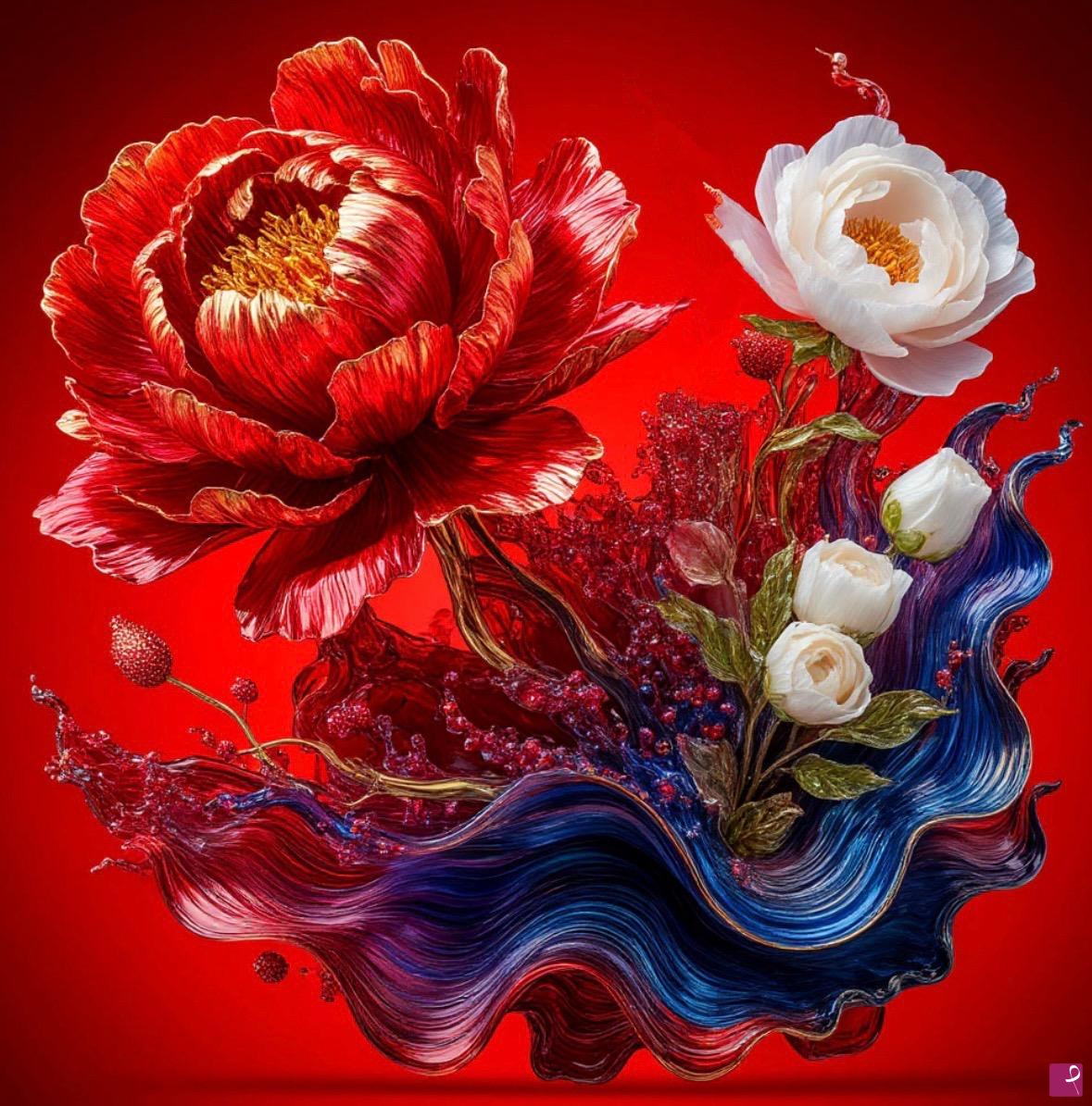 quadri in vendita online - Flight flowers 