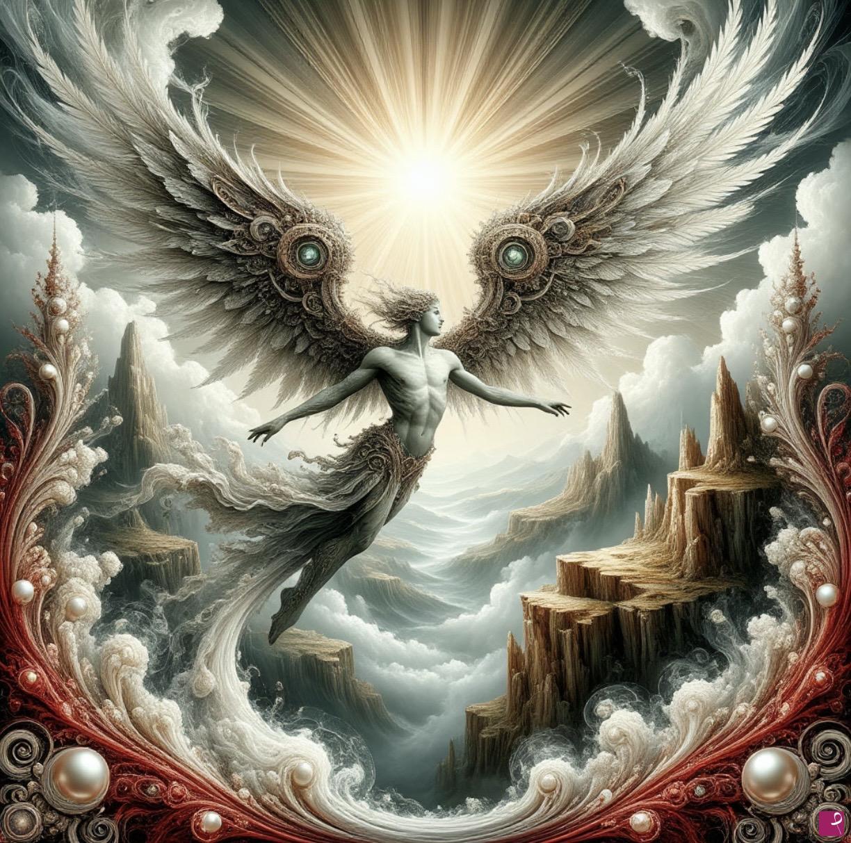 quadri in vendita online - Flight of the Angel