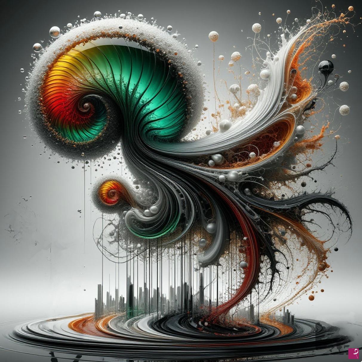 quadri in vendita online - Flight of the Octopus